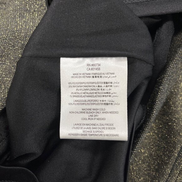 BCBGGeneration Black Gold Glitter Mini Bodycon Dress Sleeveless Racerback Sz S - Picture 5 of 6